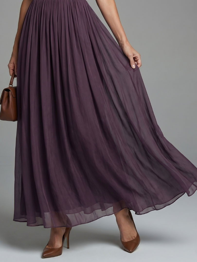 Robe Longue de Cérémonie Prune