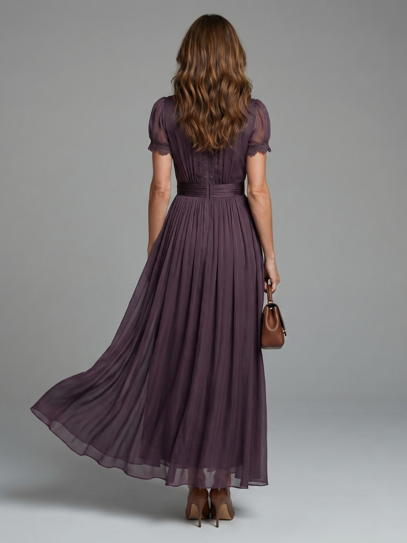 Robe Longue de Cérémonie Prune
