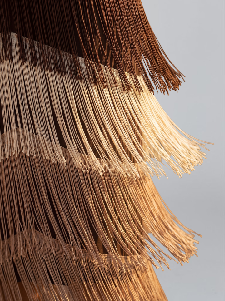 Robe Midi Drapée à Franges