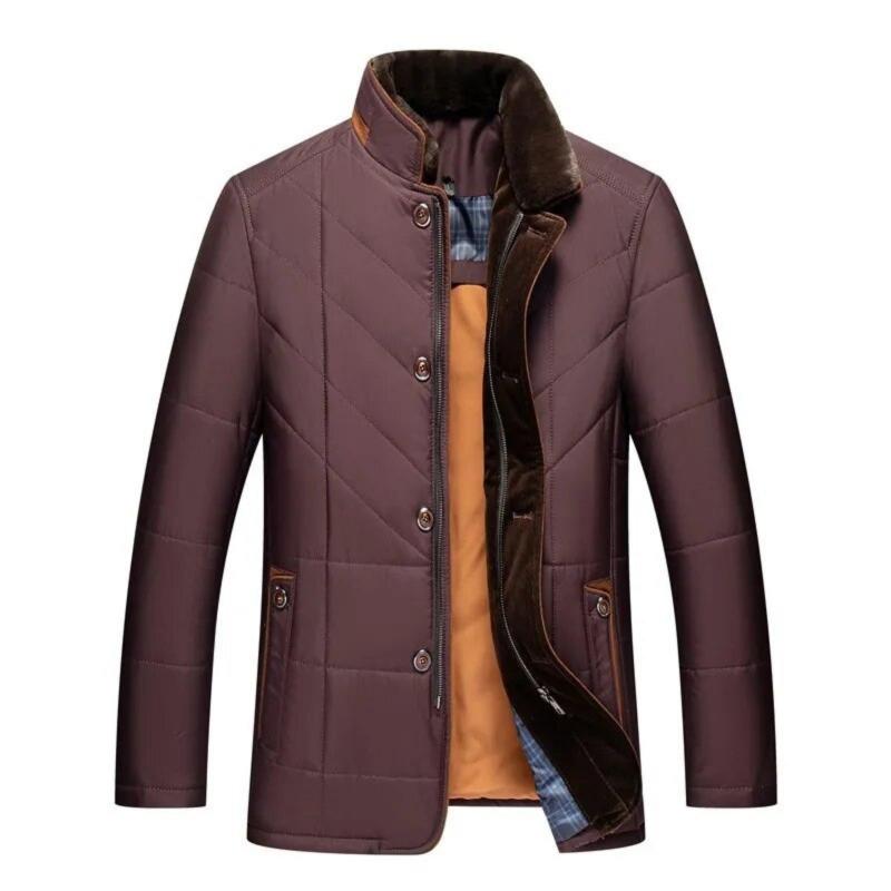 Manteau Matelassé à Col Droit – Rouge