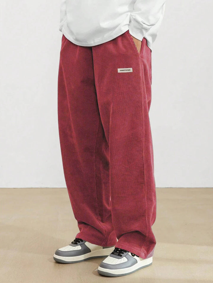 Pantalon Ample Style Urbain – Rouge