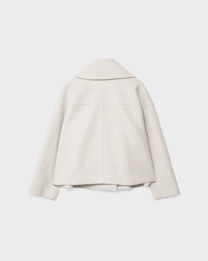Veste Courte Croisée en Laine – Manteau Élégant Automne Hiver