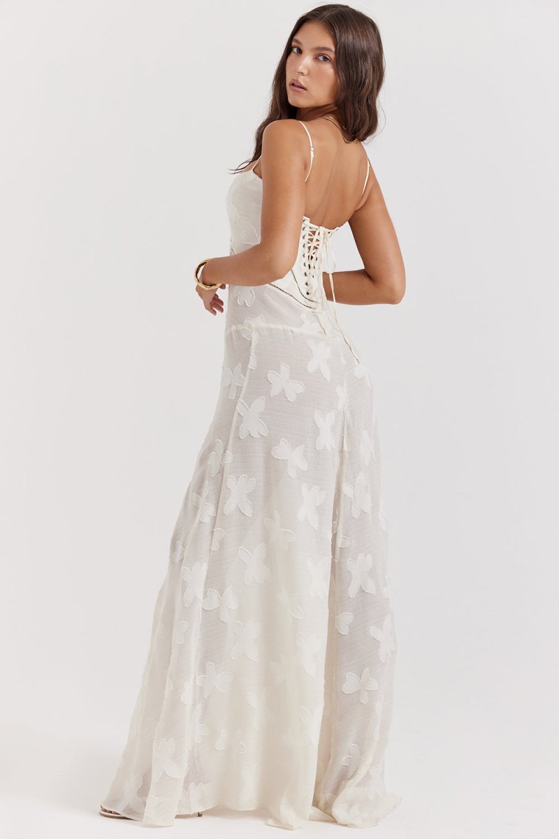 Robe Éclat Élégance – Coupe Fluide & Broderies Florales Chic