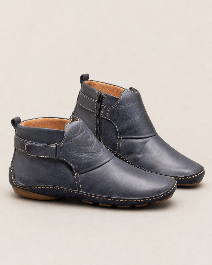 Bottines Confortables à Bride – Bleu