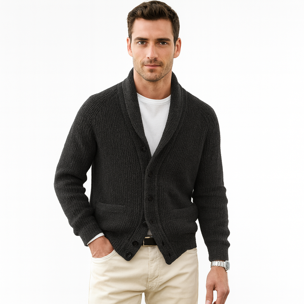 Cardigan Classique à Col Châle