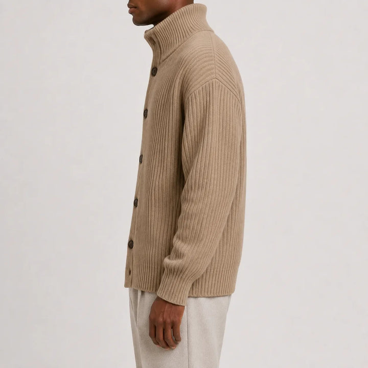 Cardigan Homme à Col Montant