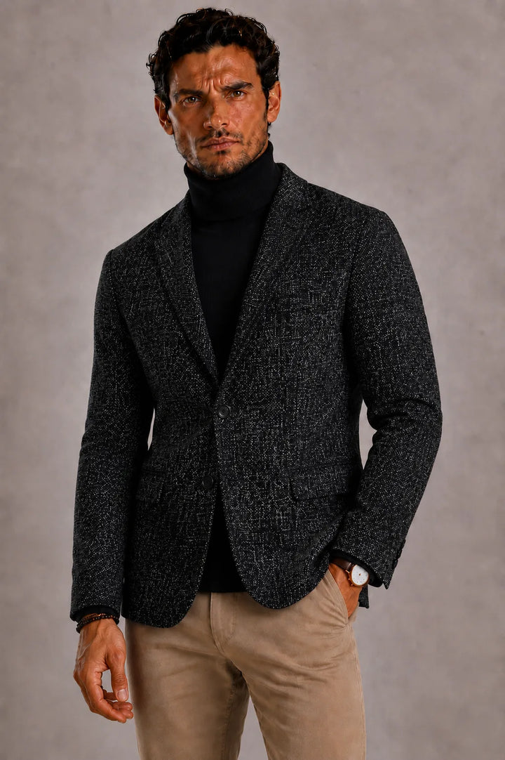 Veste Blazer Homme Ajustée – Noir
