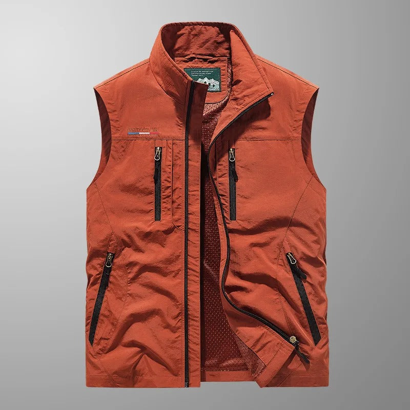Veste Utilitaire sans Manches – Rouge