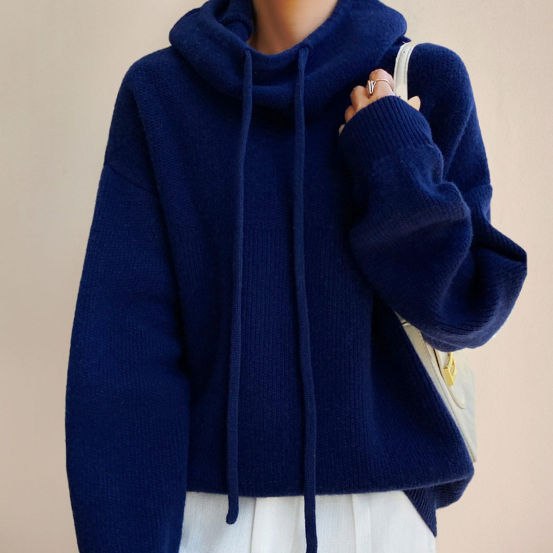 Sweat Douillet Style Enveloppant – Bleu