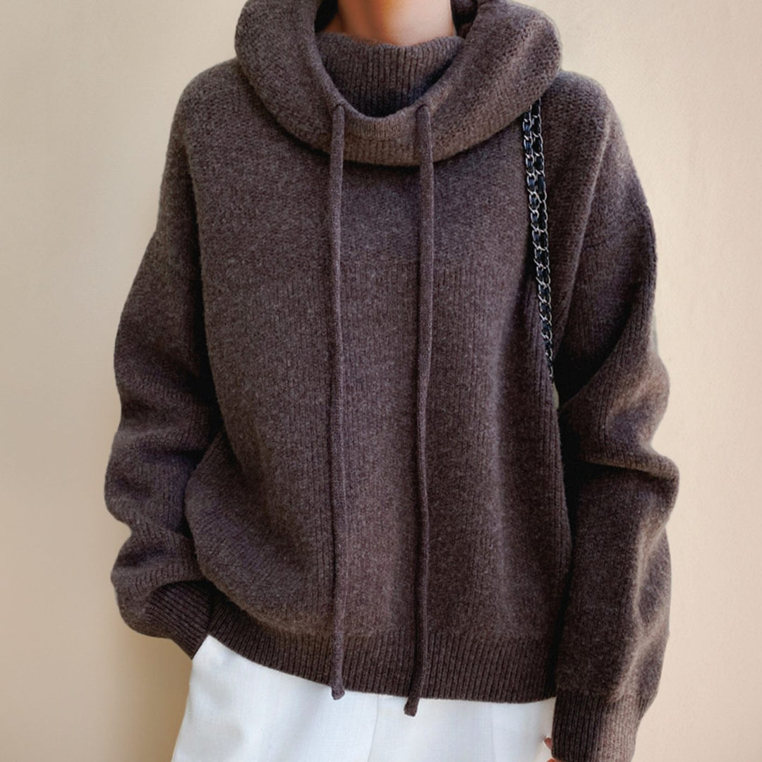 Sweat Douillet Style Enveloppant – Marron