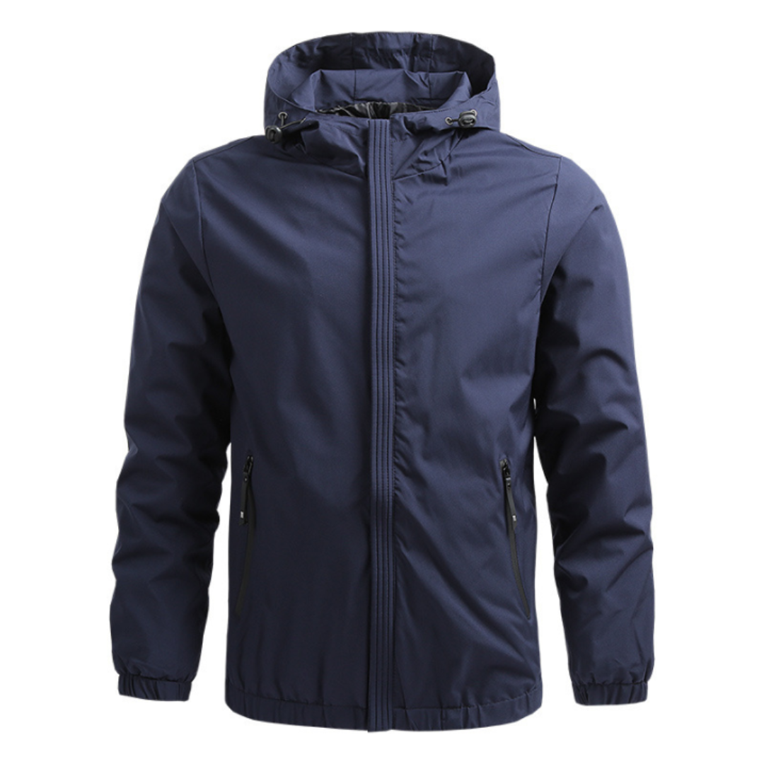 Sweat Technique Zippé à Capuche – Bleu Foncé