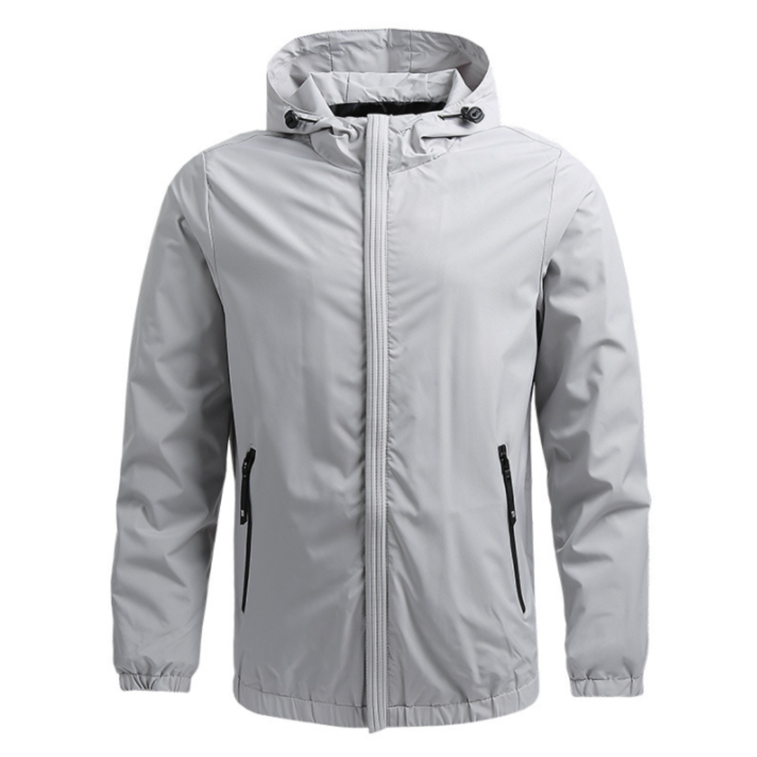 Sweat Technique Zippé à Capuche – Gris