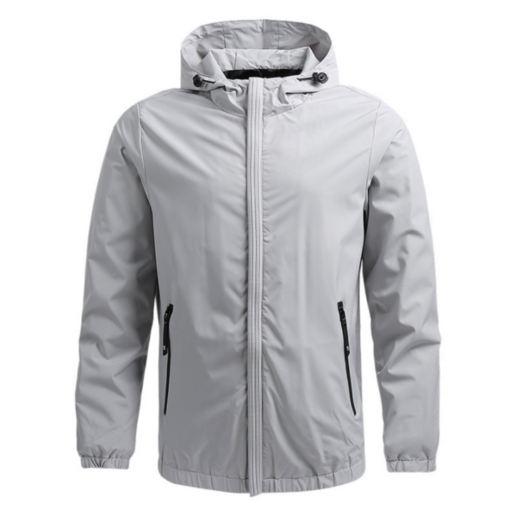 Sweat Technique Zippé à Capuche – Gris