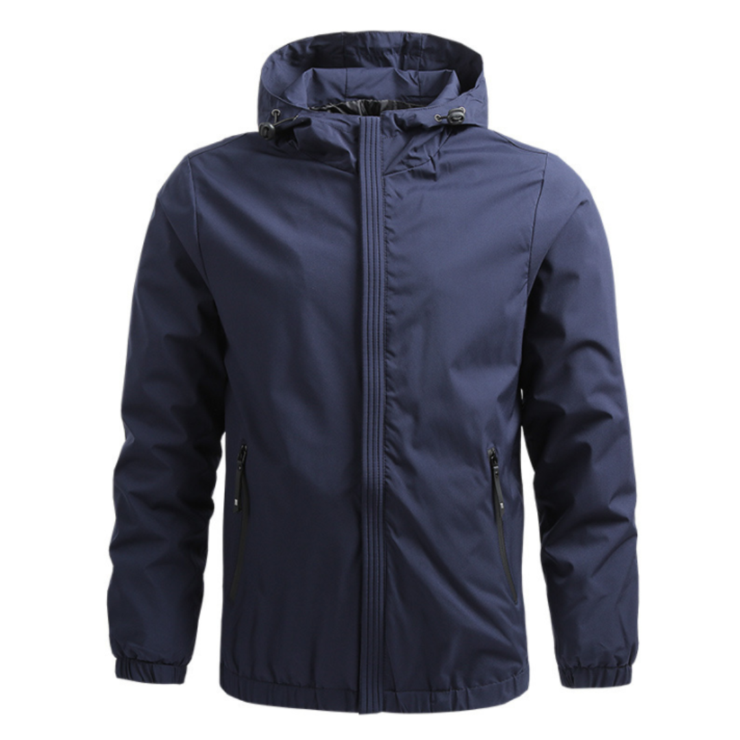 Sweat Technique Zippé à Capuche – Bleu