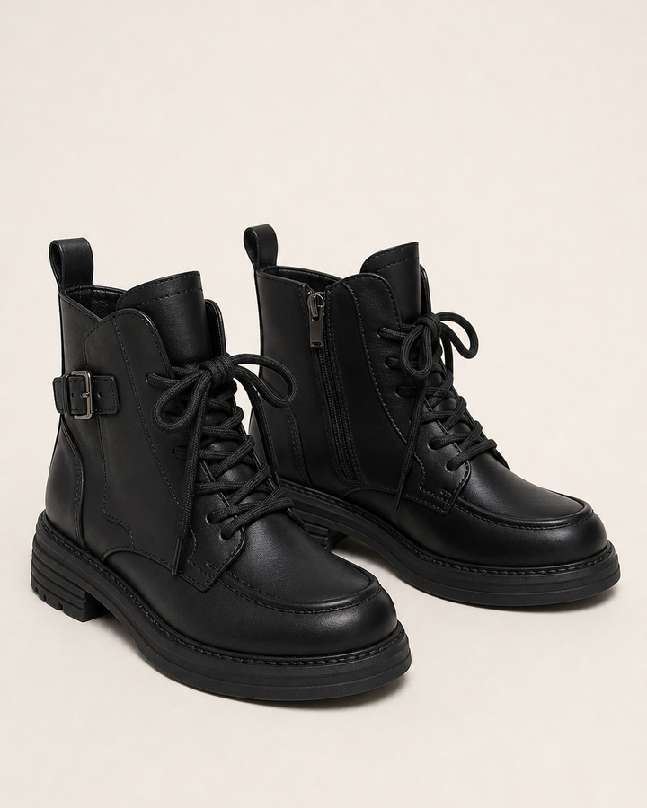 Bottines à Lacets et Semelle Crantée