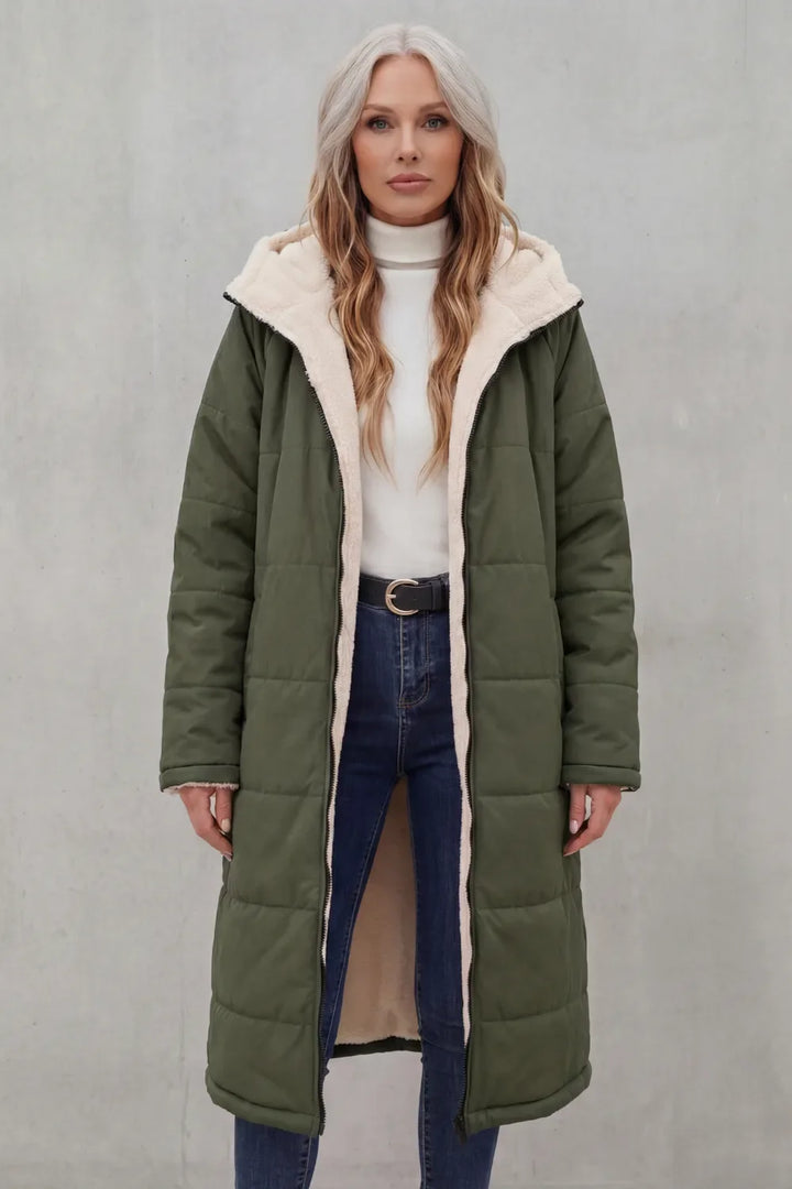 Manteau Long et Chaud à Capuche