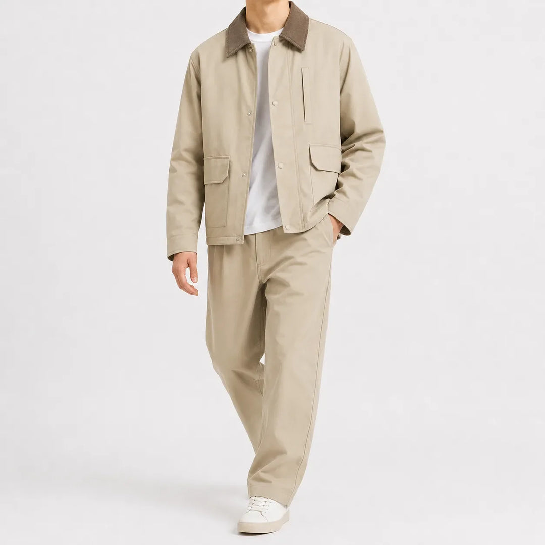 Veste Homme à Col Contrasté