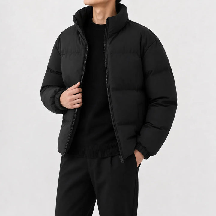 Veste Volumineuse à Col Montant