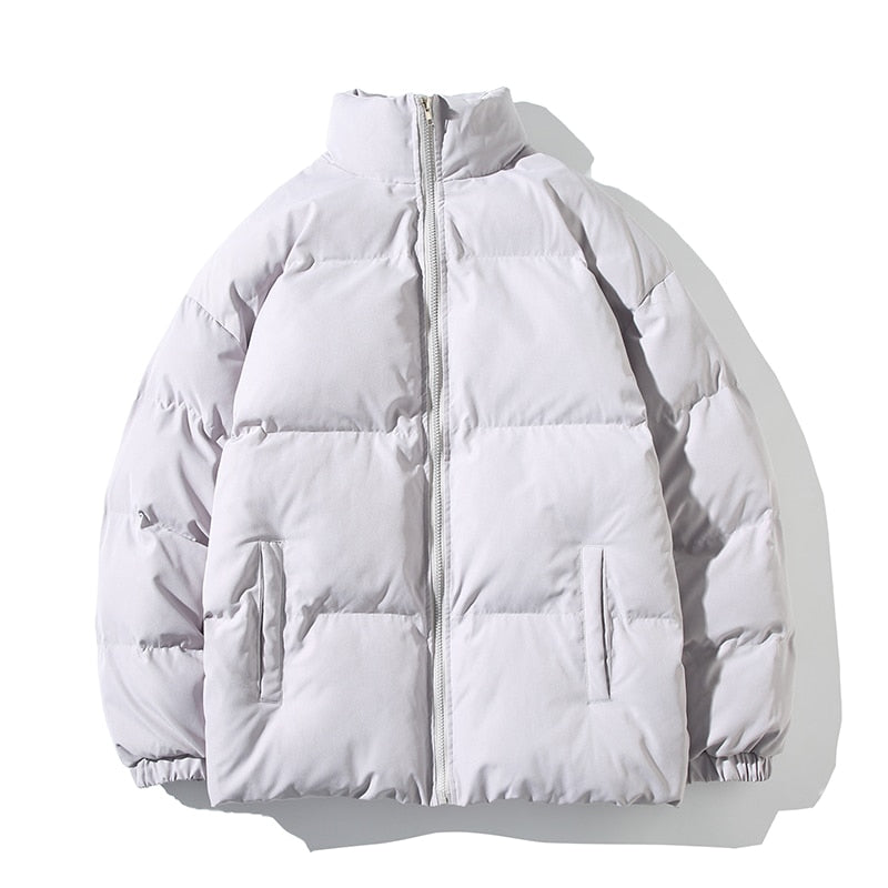Veste Chaude à Col Montant – Gris