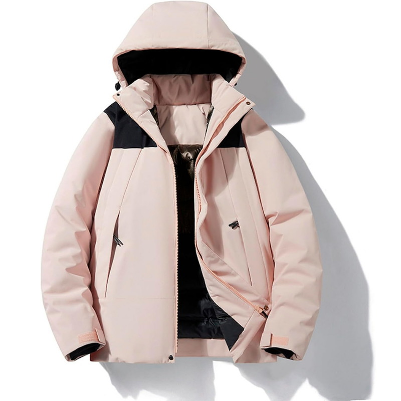 Veste d'Hiver Sportive à Capuche – Rose