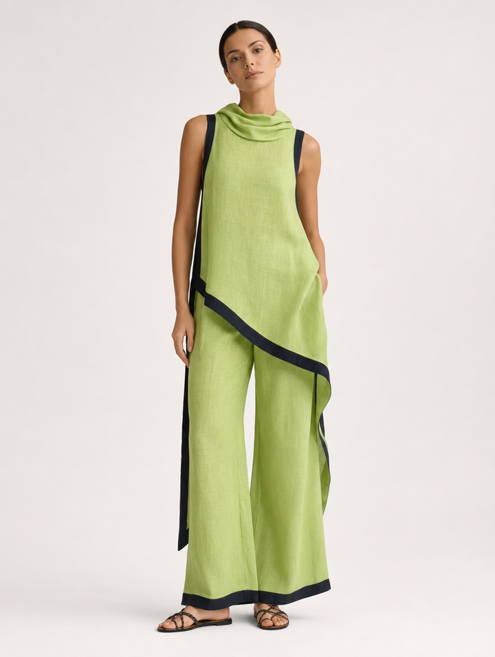 Ensemble Élégant Bicolore – Vert