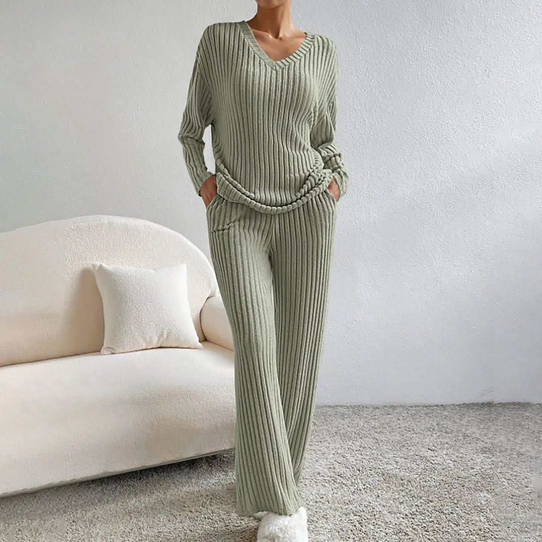 Ensemble Coordonné Confortable – Vert Olive