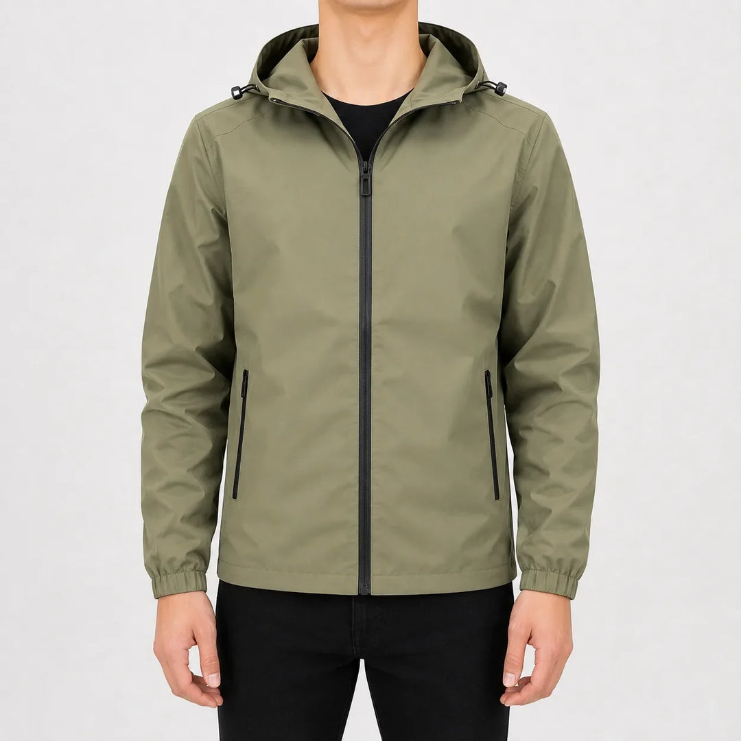 Veste Essentielle Zippée à Capuche – Vert Olive