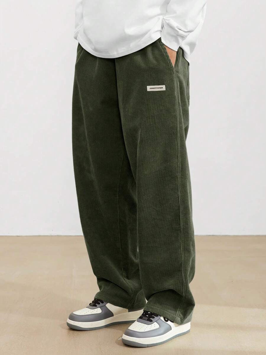 Pantalon Ample Style Urbain – Vert