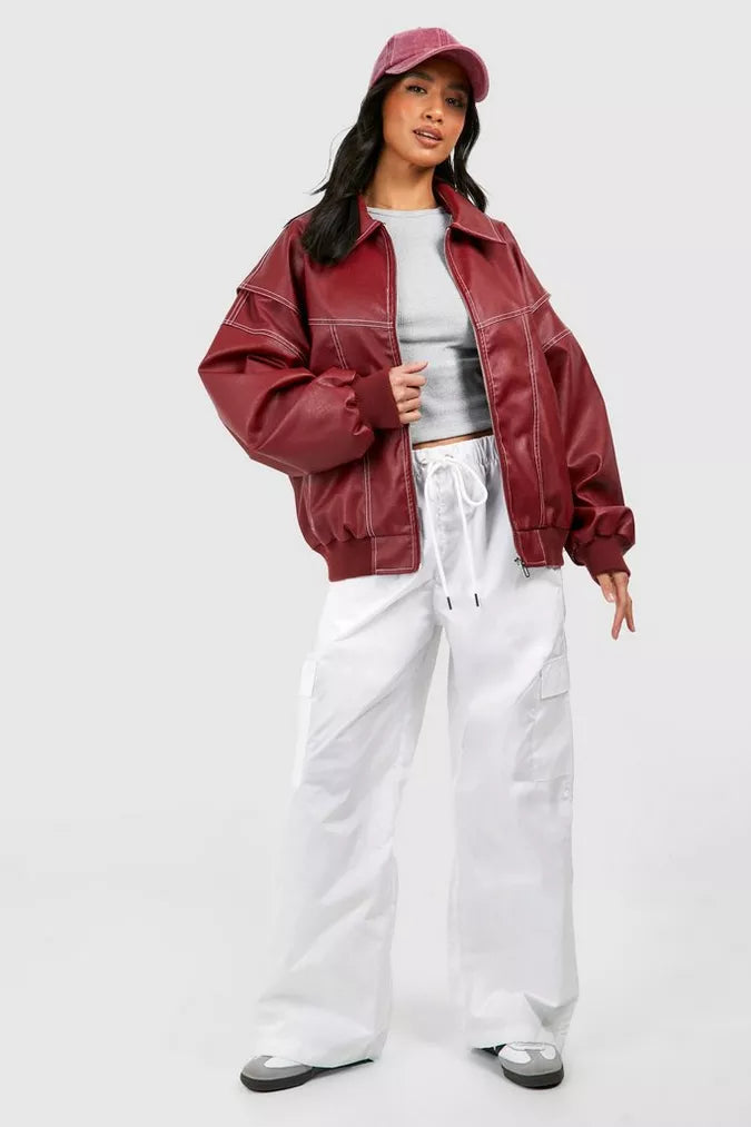 Veste ample à coutures apparentes