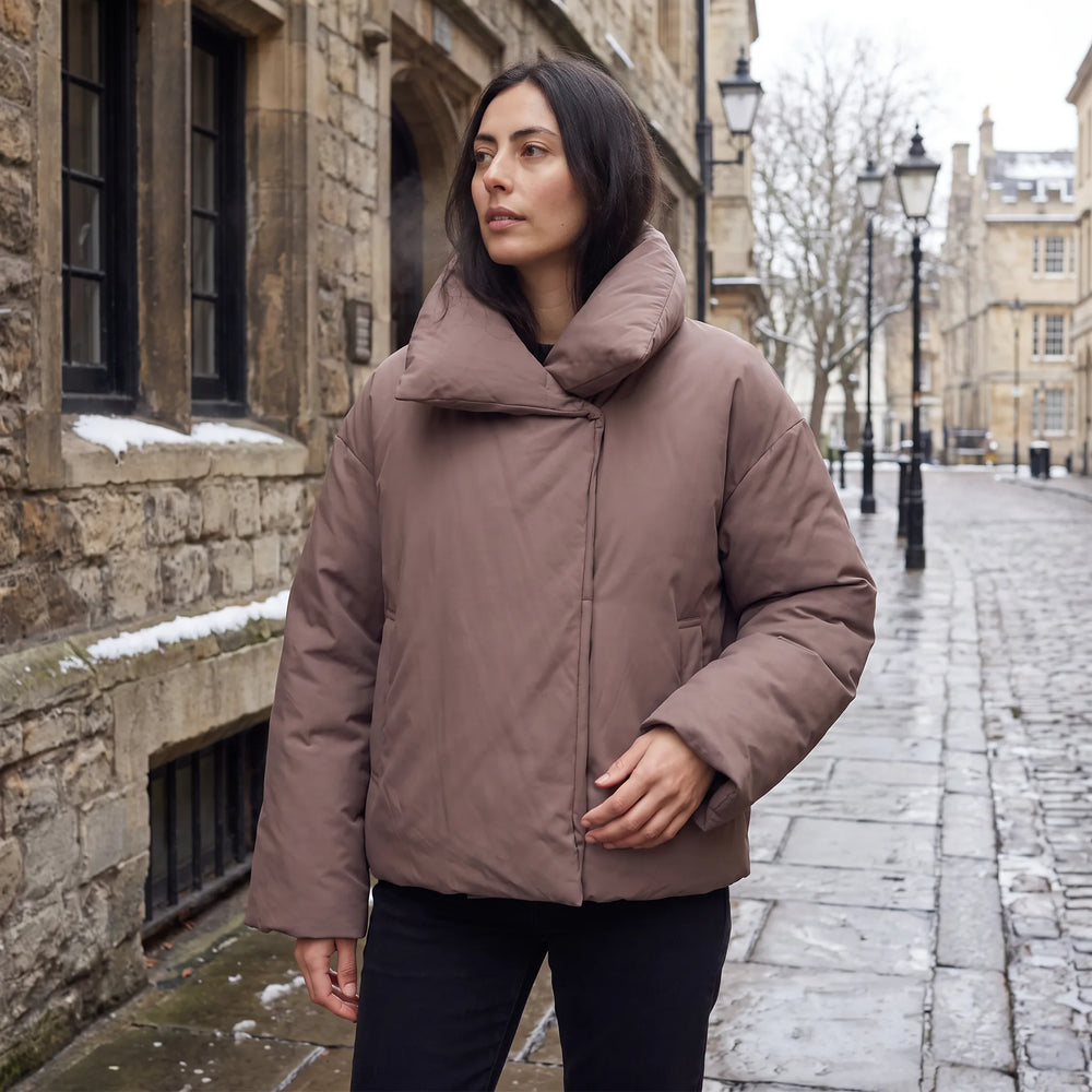 Veste ample à col enveloppant