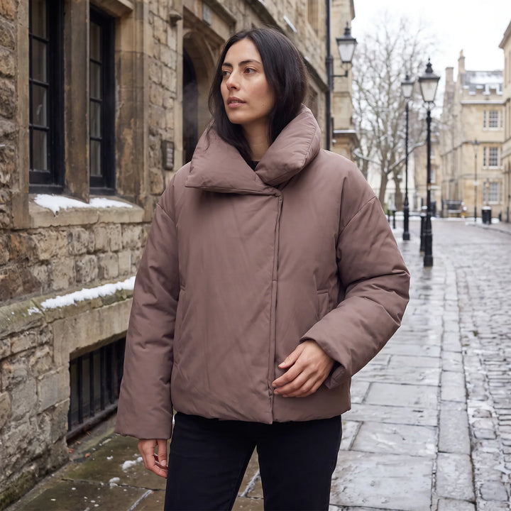 Veste ample à col enveloppant