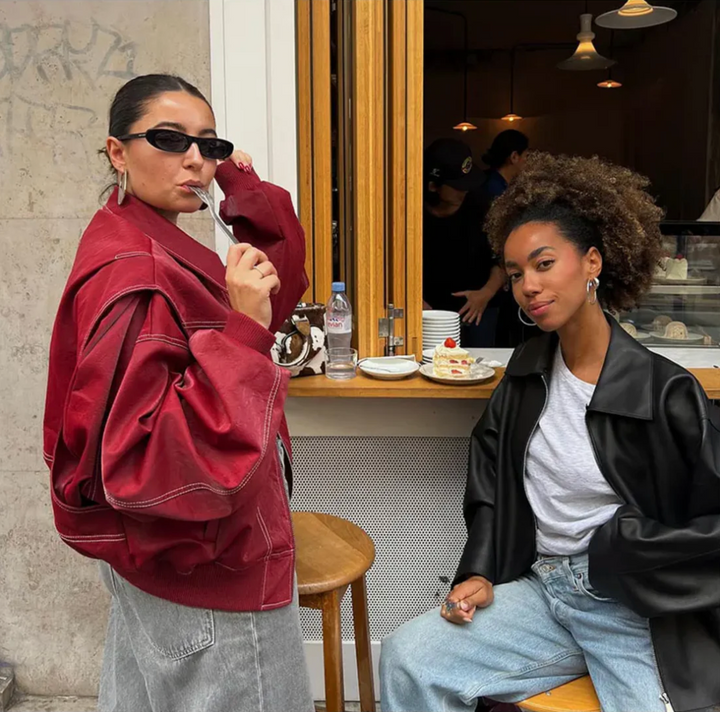 Veste ample à coutures apparentes