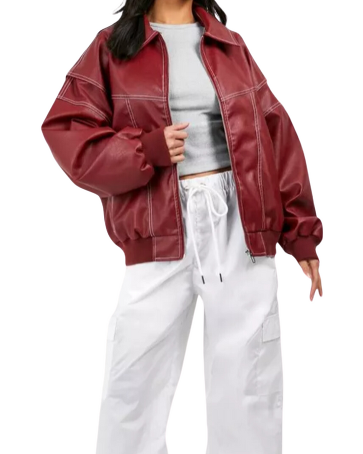 Veste ample à coutures apparentes