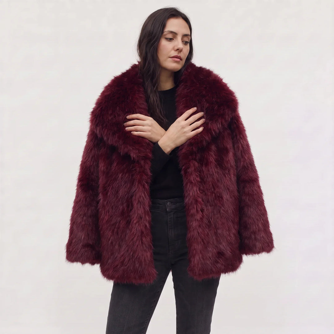 Veste ample et douillette – Bordeaux