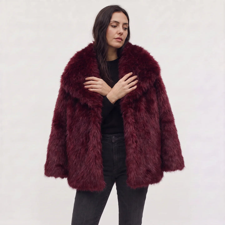 Veste ample et douillette – Bordeaux