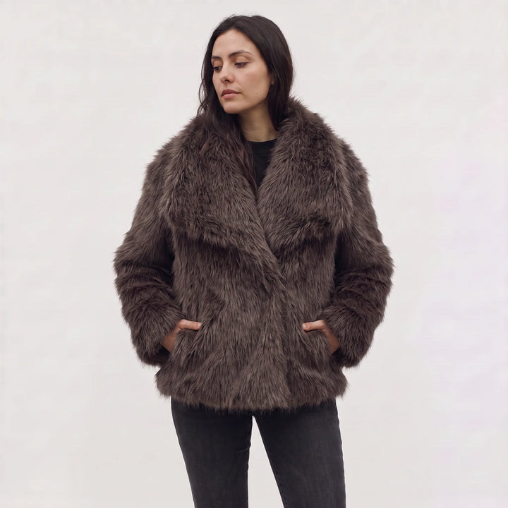 Veste ample et douillette – Marron