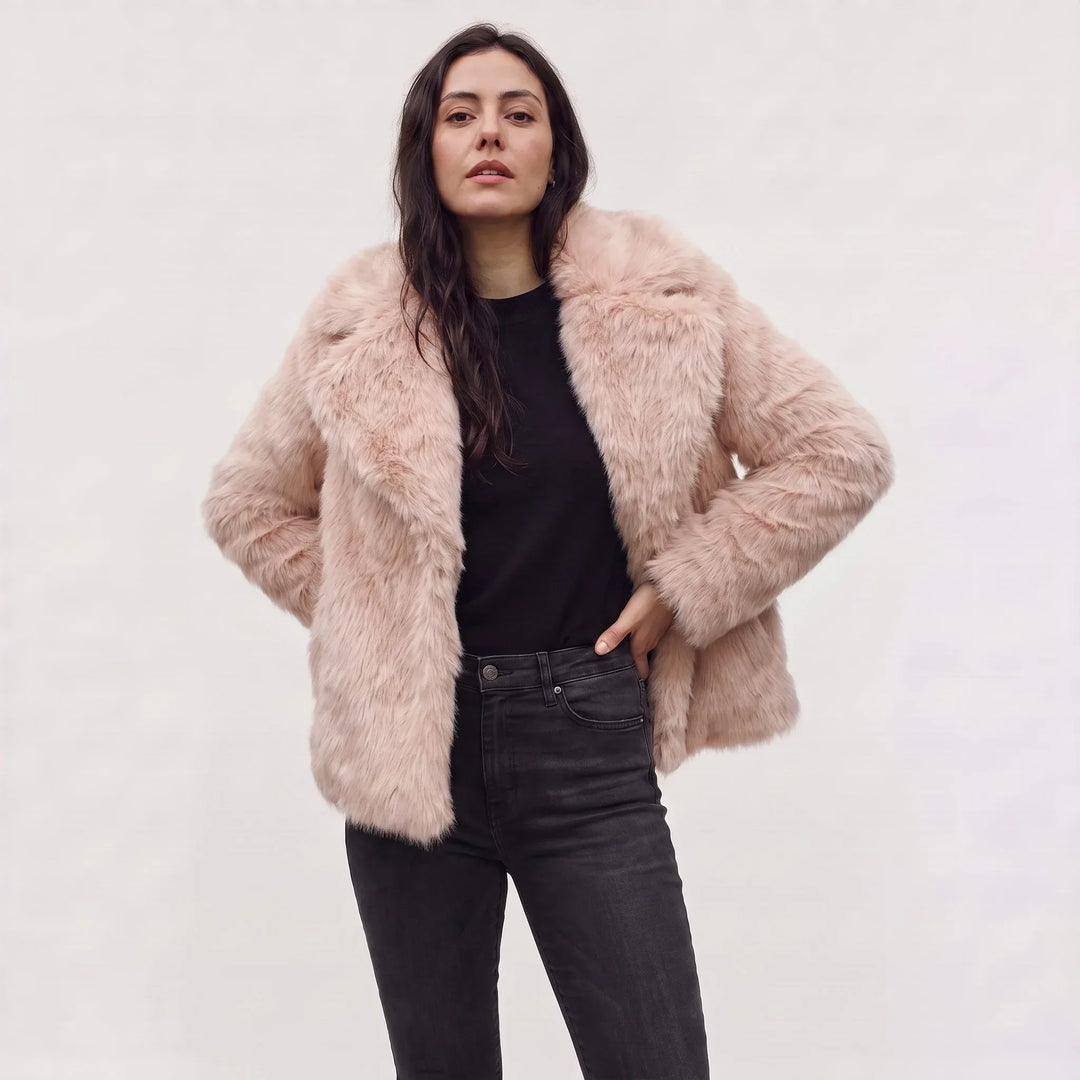 Veste ample et douillette – Rose