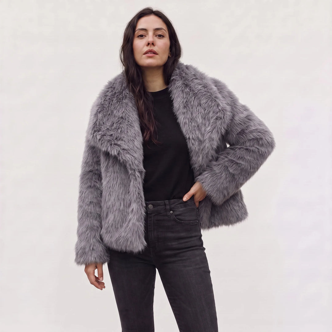 Veste ample et douillette – Gris Foncé