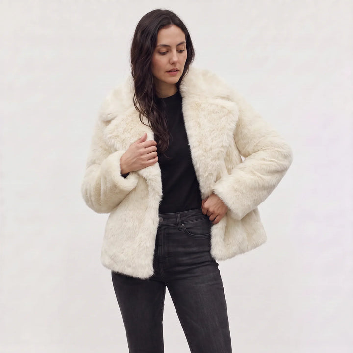 Veste ample et douillette – Blanc