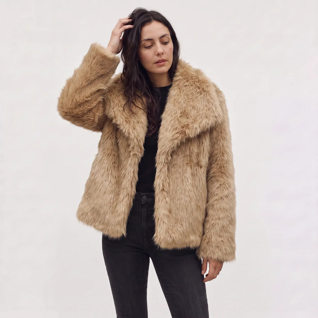 Veste ample et douillette – Marron Clair