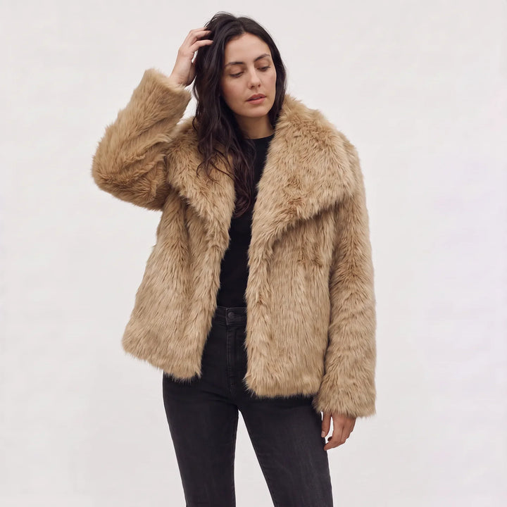Veste ample et douillette – Marron Clair