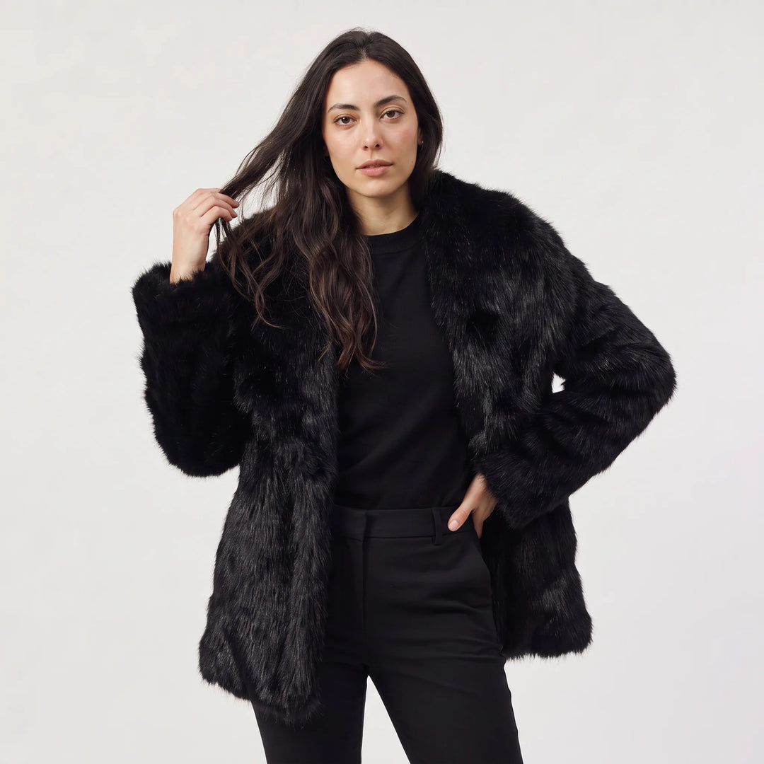 Veste ample et douillette – Noir