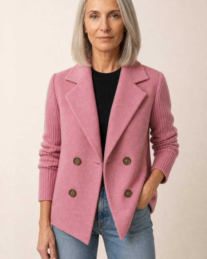 Veste blazer à manches texturées