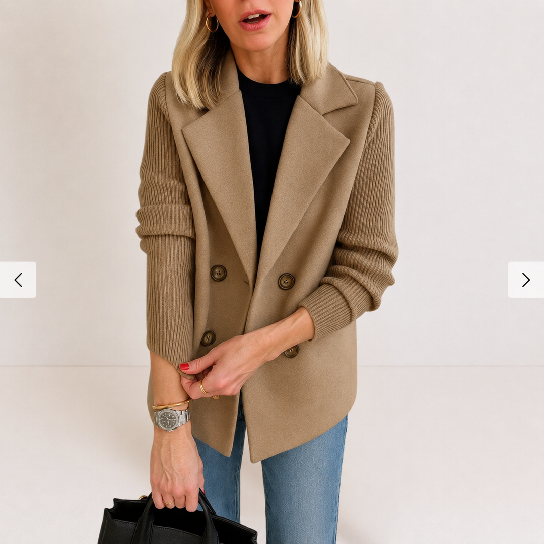 Veste blazer à manches texturées