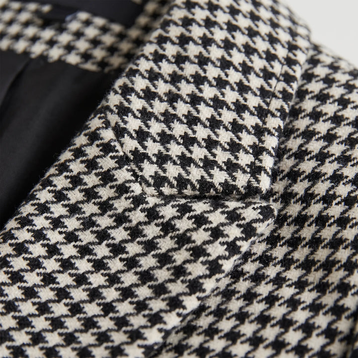 Veste Blazer Croisée Pied-de-Poule