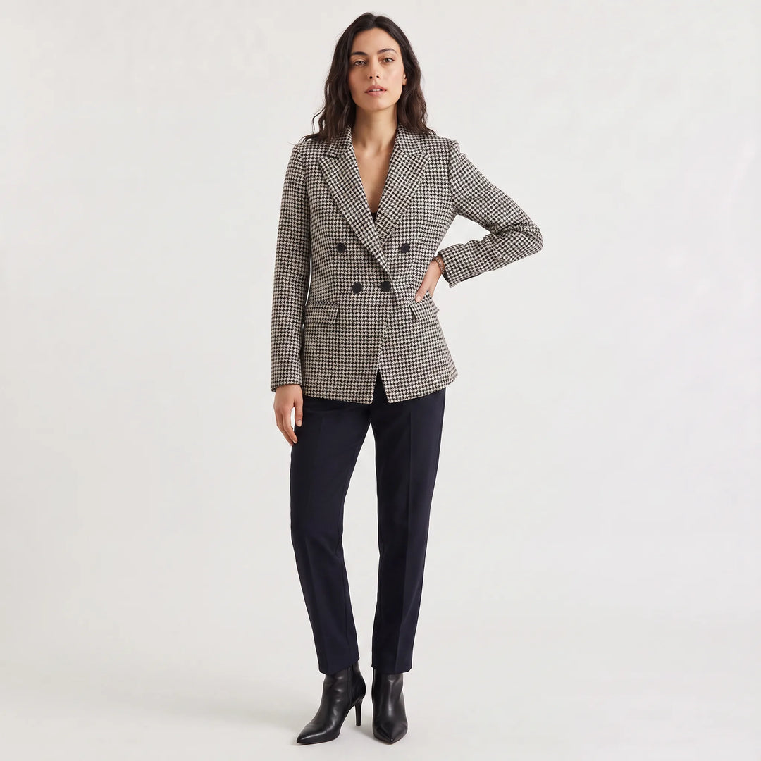 Veste Blazer Croisée Pied-de-Poule