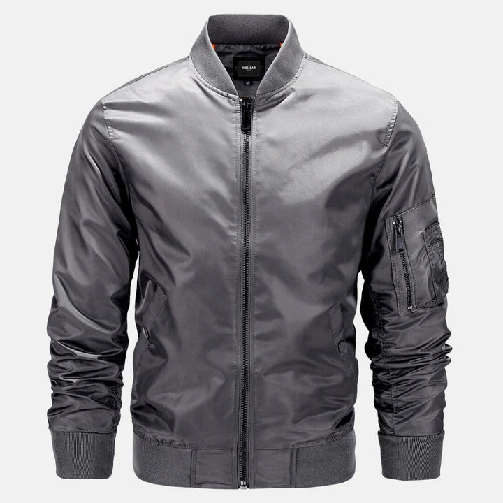 Veste Bomber Classique pour Homme – Gris Foncé