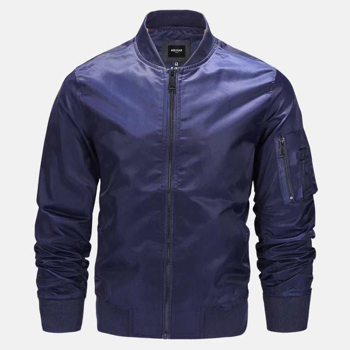Veste Bomber Classique pour Homme – Bleu Foncé