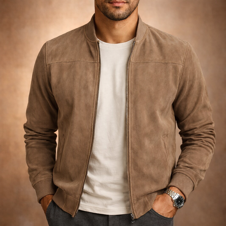 Veste Bomber Légère pour Homme – Beige