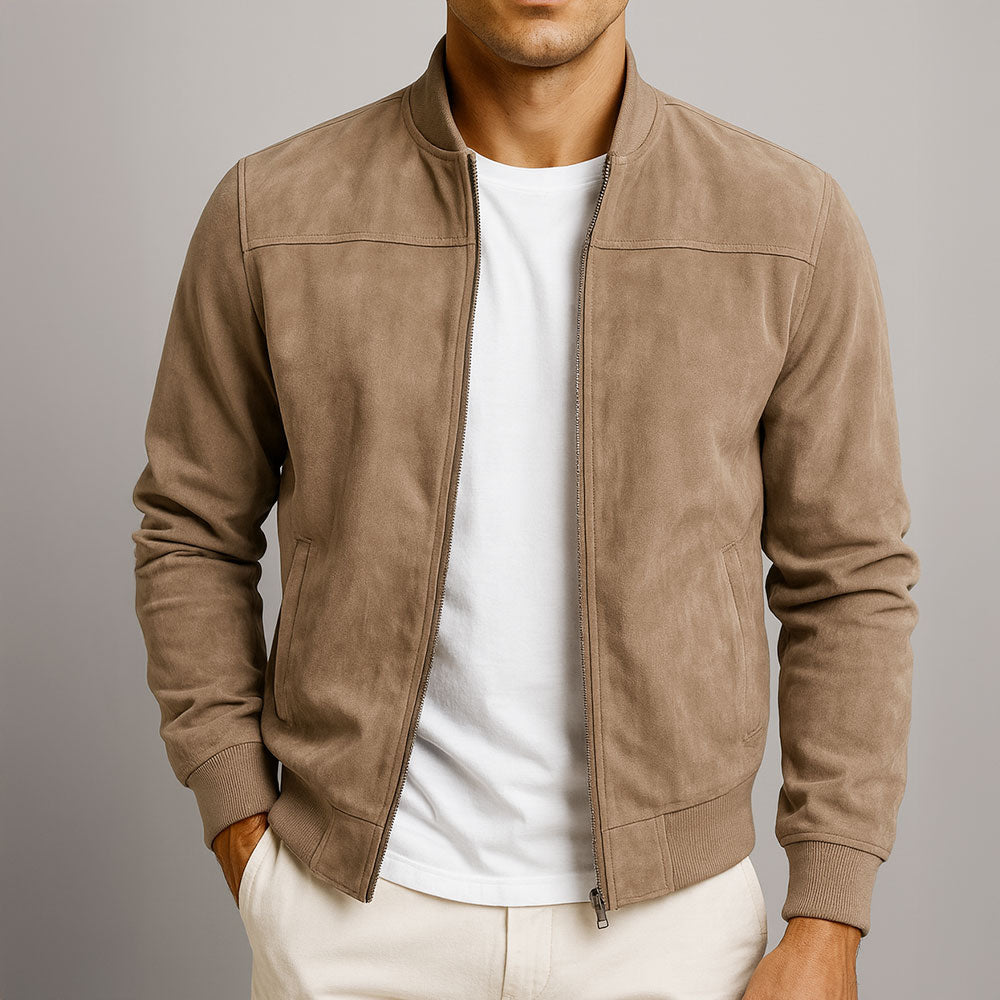 Veste Bomber Minimaliste – Marron